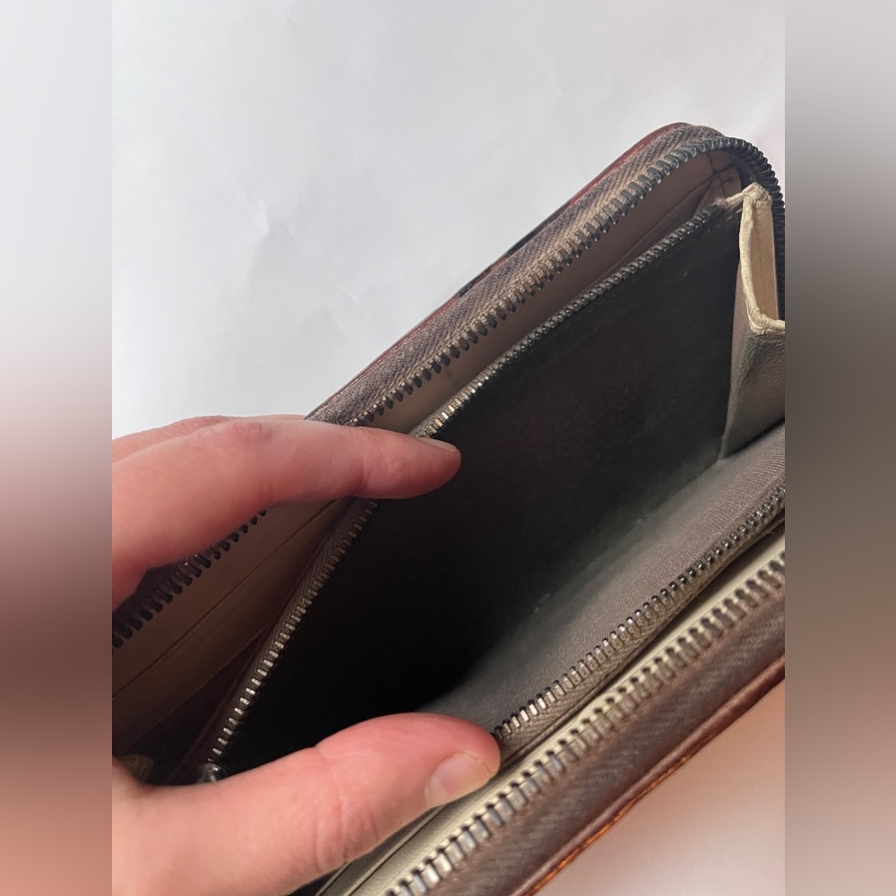 SOLD ❌ Bottega Veneta long wallet repainted rustic project leather brown - Picture 7 of 13